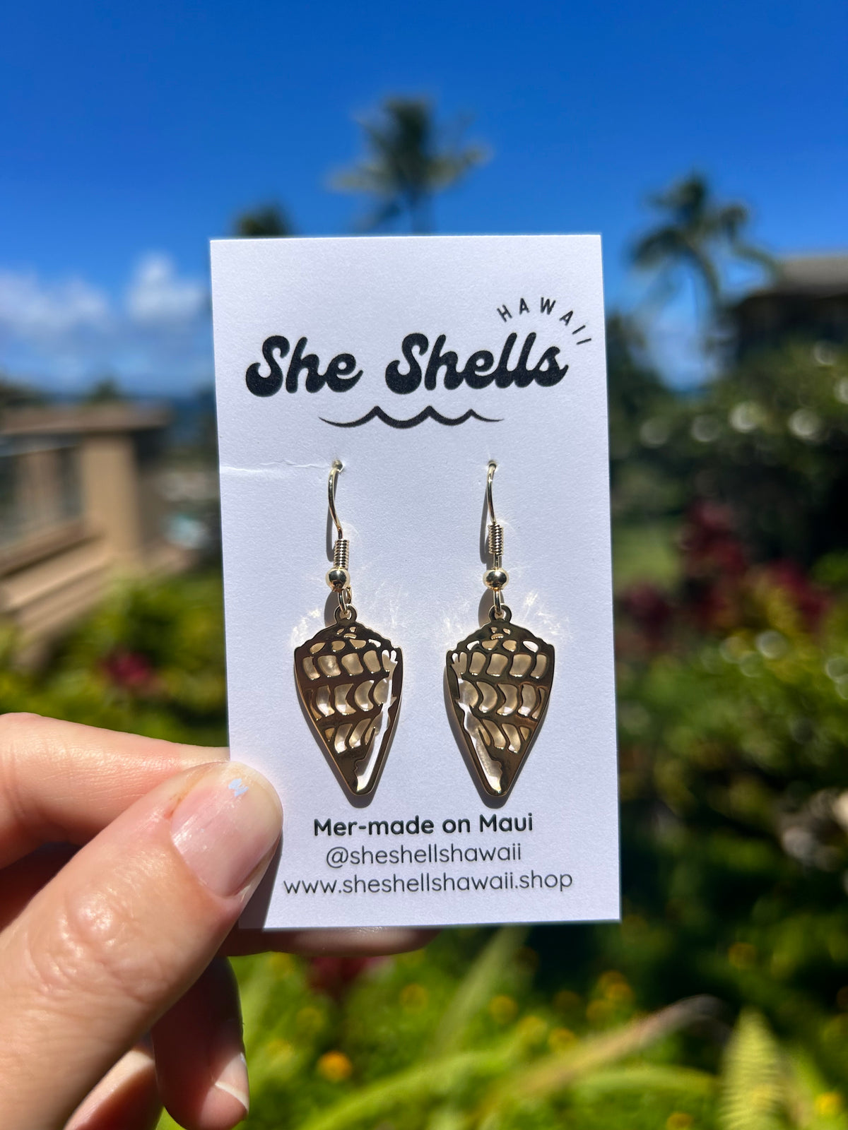 Hebrew Cone Shell Earrings