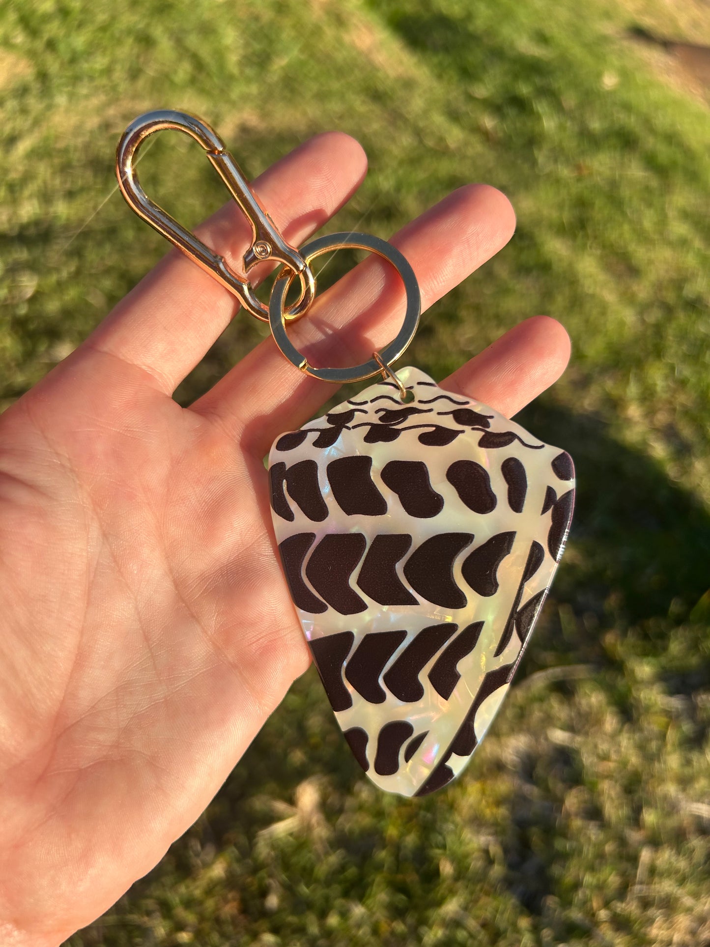 Hebrew Cone Shell Keychain