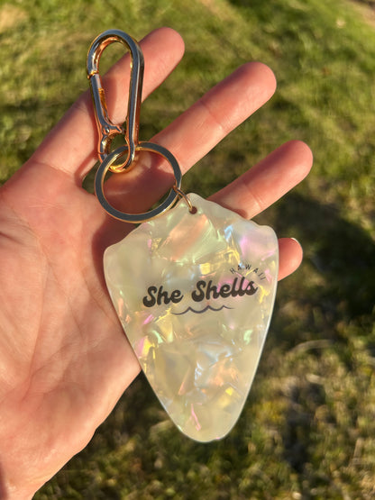 Hebrew Cone Shell Keychain