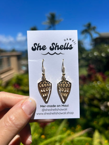 Hebrew Cone Shell Earrings