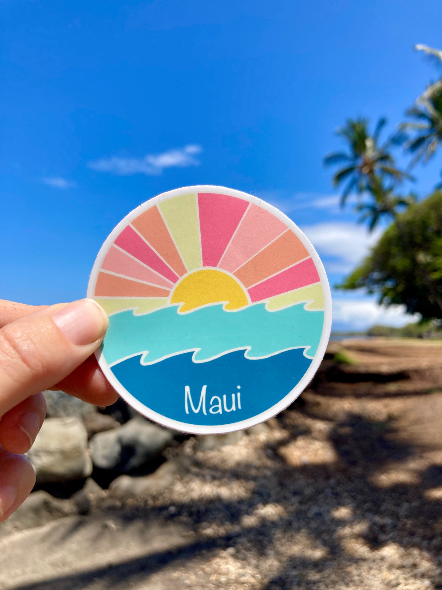 Wavey Sunset Sticker