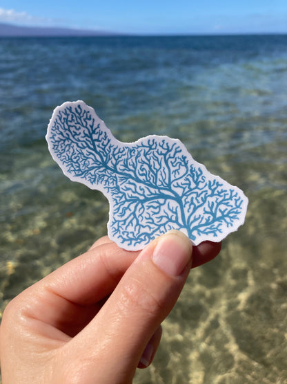 Coral Maui Sticker