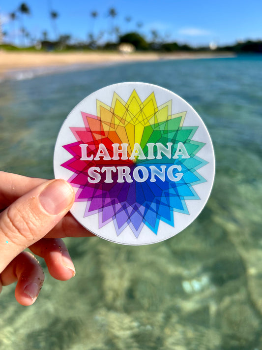 Lahaina Strong Rainbow Star Sticker